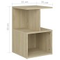 vidaXL Mesita de noche madera contrachapada roble Sonoma 35x35x55 cm vidaXL Mesita de noche madera contrachapada roble Sonoma 35x35x55 cm