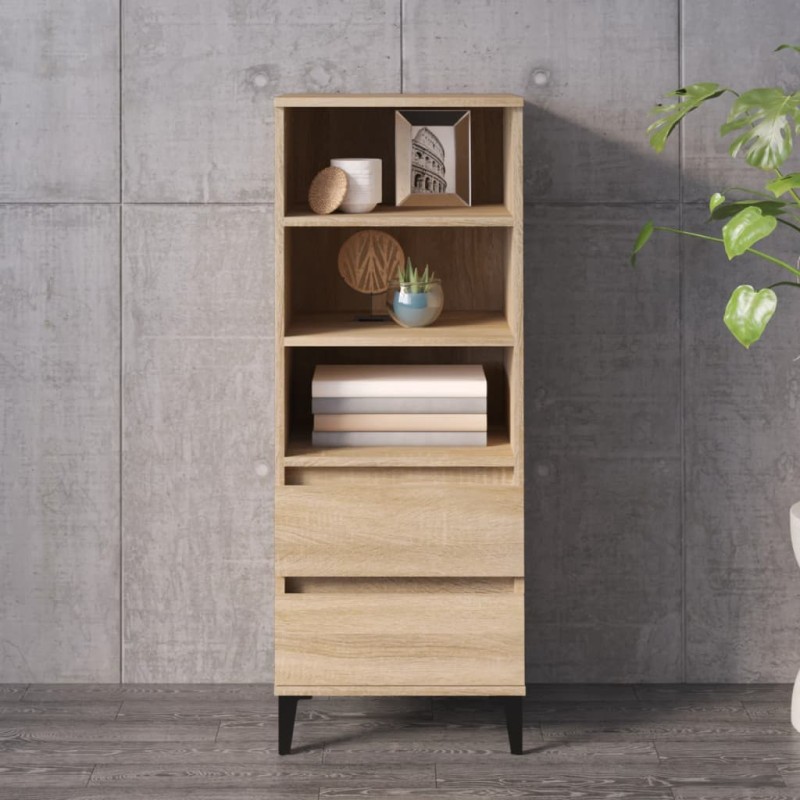 vidaXL Aparador alto madera contrachapada roble Sonoma 40x36x110 cm vidaXL Aparador alto madera contrachapada roble Sonoma 40x36x110 cm