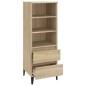 vidaXL Aparador alto madera contrachapada roble Sonoma 40x36x110 cm vidaXL Aparador alto madera contrachapada roble Sonoma 40x36x110 cm