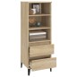 vidaXL Aparador alto madera contrachapada roble Sonoma 40x36x110 cm vidaXL Aparador alto madera contrachapada roble Sonoma 40x36x110 cm