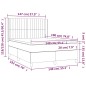 vidaXL Cama box spring con colchón tela gris taupe 140x190 cm