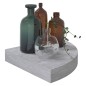 vidaXL Estante de esquina de pared MDF gris hormigón 25x25x3,8 cm
