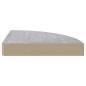 vidaXL Estante de esquina de pared MDF gris hormigón 25x25x3,8 cm