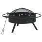 vidaXL Brasero con atizador acero XXL 70 cm vidaXL Brasero con atizador acero XXL 70 cm