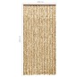 vidaXL Cortina mosquitera beige y marrón chenilla 100x220 cm 