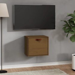 vidaXL Armario de pared madera maciza de pino marrón miel 40x30x35 cm