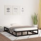 vidaXL Estructura cama doble pequeña madera maciza negra 120x190 cm