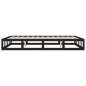 vidaXL Estructura cama doble pequeña madera maciza negra 120x190 cm