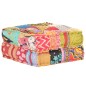 vidaXL Puf patchwork de tela 60x70x36 cm vidaXL Puf patchwork de tela 60x70x36 cm