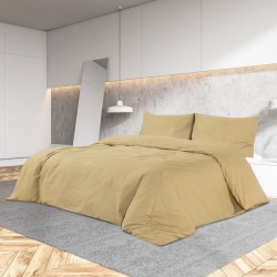vidaXL Juego de funda nórdica algodón gris taupe 200x200 cm