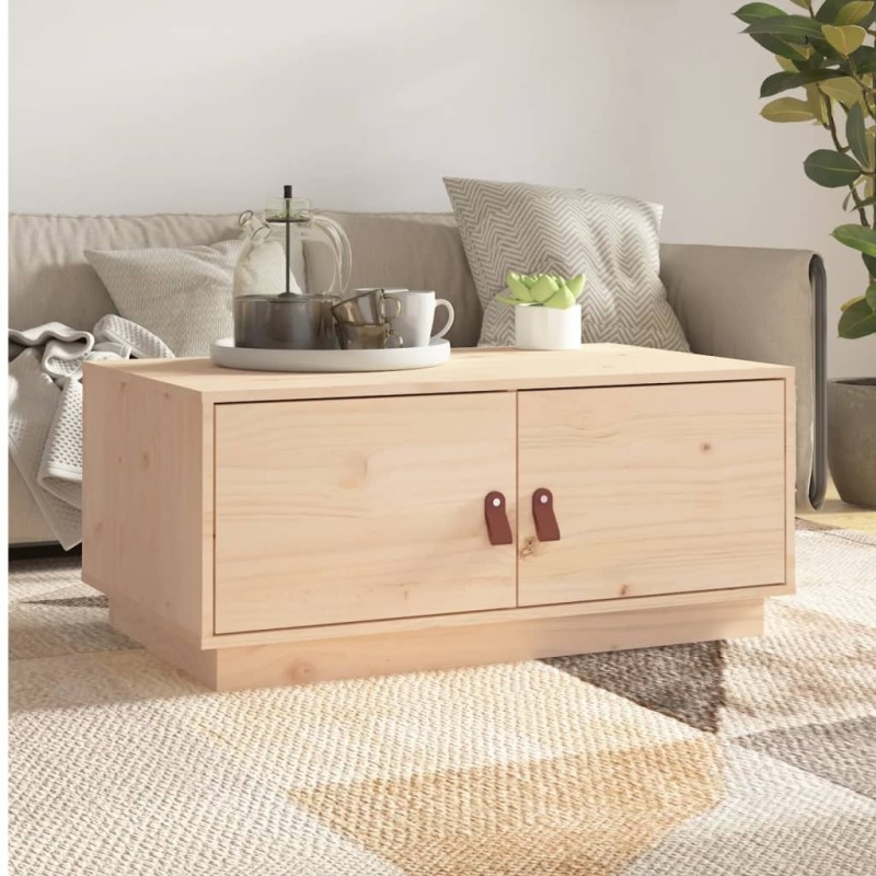 vidaXL Mesa de centro de madera maciza de pino 80x50x35 cm vidaXL Mesa de centro de madera maciza de pino 80x50x35 cm