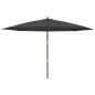 vidaXL Sombrilla de jardín con poste de madera negro 400x273 cm vidaXL Sombrilla de jardín con poste de madera negro 400x273 cm