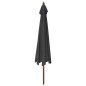 vidaXL Sombrilla de jardín con poste de madera negro 400x273 cm vidaXL Sombrilla de jardín con poste de madera negro 400x273 cm