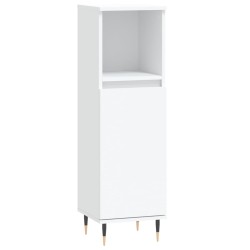 vidaXL Armario de baño madera de ingeniería blanco 30x30x100 cm