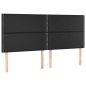 vidaXL Cabeceros 4 unidades de cuero sintético negro 80x5x78/88 cm vidaXL Cabeceros 4 unidades de cuero sintético negro 80x5x78/88 cm