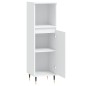 vidaXL Armario de baño madera de ingeniería blanco 30x30x100 cm vidaXL Armario de baño madera de ingeniería blanco 30x30x100 cm