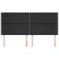 vidaXL Cabeceros 4 unidades de cuero sintético negro 80x5x78/88 cm vidaXL Cabeceros 4 unidades de cuero sintético negro 80x5x78/88 cm