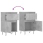 vidaXL Aparadores 2 uds madera de ingeniería gris hormigón 40x35x70 cm vidaXL Aparadores 2 uds madera de ingeniería gris hormigón 40x35x70 cm