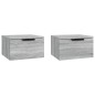 vidaXL Mesita de noche de pared 2 uds color gris Sonoma 34x30x20 cm vidaXL Mesita de noche de pared 2 uds color gris Sonoma 34x30x20 cm