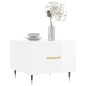 vidaXL Mesa de centro 2 uds madera ingeniería blanco brillo 50x50x40cm vidaXL Mesa de centro 2 uds madera ingeniería blanco brillo 50x50x40cm