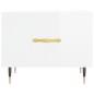 vidaXL Mesa de centro 2 uds madera ingeniería blanco brillo 50x50x40cm vidaXL Mesa de centro 2 uds madera ingeniería blanco brillo 50x50x40cm