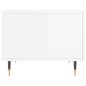 vidaXL Mesa de centro 2 uds madera ingeniería blanco brillo 50x50x40cm vidaXL Mesa de centro 2 uds madera ingeniería blanco brillo 50x50x40cm