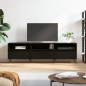vidaXL Mueble de TV madera contrachapada negro 150x30x44,5 cm vidaXL Mueble de TV madera contrachapada negro 150x30x44,5 cm