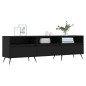 vidaXL Mueble de TV madera contrachapada negro 150x30x44,5 cm vidaXL Mueble de TV madera contrachapada negro 150x30x44,5 cm