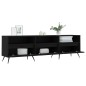 vidaXL Mueble de TV madera contrachapada negro 150x30x44,5 cm vidaXL Mueble de TV madera contrachapada negro 150x30x44,5 cm