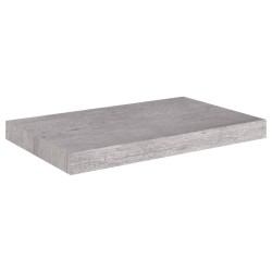 vidaXL Estante flotante de pared gris hormigón MDF 50x23x3,8 cm