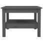 vidaXL Mesa de centro de madera maciza de pino gris 55x55x40 cm vidaXL Mesa de centro de madera maciza de pino gris 55x55x40 cm