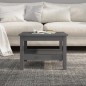 vidaXL Mesa de centro de madera maciza de pino gris 55x55x40 cm vidaXL Mesa de centro de madera maciza de pino gris 55x55x40 cm