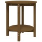 vidaXL Mesa de centro de madera maciza de pino marrón miel Ø55x60 cm vidaXL Mesa de centro de madera maciza de pino marrón miel Ø55x60 cm