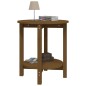 vidaXL Mesa de centro de madera maciza de pino marrón miel Ø55x60 cm vidaXL Mesa de centro de madera maciza de pino marrón miel Ø55x60 cm
