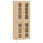 vidaXL Aparador alto madera contrachapada color roble 69,5x34x180 cm