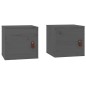vidaXL Armarios de pared 2 uds madera maciza pino gris 31,5x30x30 cm vidaXL Armarios de pared 2 uds madera maciza pino gris 31,5x30x30 cm