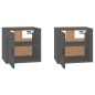 vidaXL Armarios de pared 2 uds madera maciza pino gris 31,5x30x30 cm vidaXL Armarios de pared 2 uds madera maciza pino gris 31,5x30x30 cm