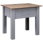 vidaXL Mesita de noche madera pino estilo Panamá gris 50,5x50,5x52,5cm