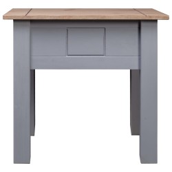 vidaXL Mesita de noche madera pino estilo Panamá gris 50,5x50,5x52,5cm