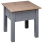vidaXL Mesita de noche madera pino estilo Panamá gris 50,5x50,5x52,5cm