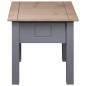 vidaXL Mesita de noche madera pino estilo Panamá gris 50,5x50,5x52,5cm