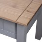 vidaXL Mesita de noche madera pino estilo Panamá gris 50,5x50,5x52,5cm