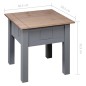 vidaXL Mesita de noche madera pino estilo Panamá gris 50,5x50,5x52,5cm