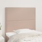 vidaXL Cabeceros 2 unidades cuero sintético capuchino 80x5x78/88 cm vidaXL Cabeceros 2 unidades cuero sintético capuchino 80x5x78/88 cm