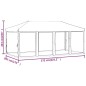vidaXL Carpa para fiestas plegable con paredes laterales rojo 3x6 m
