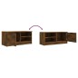 vidaXL Mueble para TV madera contrachapada roble ahumado 80x35x36,5 cm vidaXL Mueble para TV madera contrachapada roble ahumado 80x35x36,5 cm