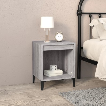 vidaXL Mesita de noche gris Sonoma 40x35x50 cm