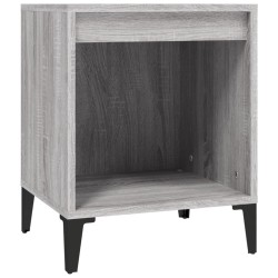 vidaXL Mesita de noche gris Sonoma 40x35x50 cm