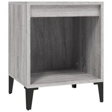 vidaXL Mesita de noche gris Sonoma 40x35x50 cm