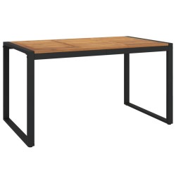 vidaXL Mesa de jardín con patas en U madera maciza acacia 148x80x75 cm